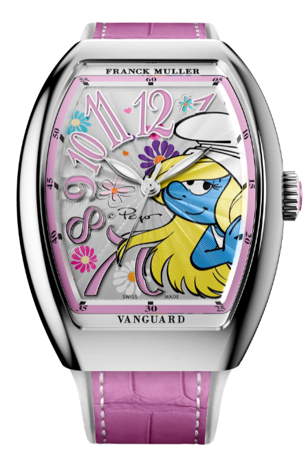 Buy Franck Muller Vanguard Smurfette Flowers Replica Watch for sale Cheap Price V 32 SC AT FO SMURFETTE FLOWER (RS)